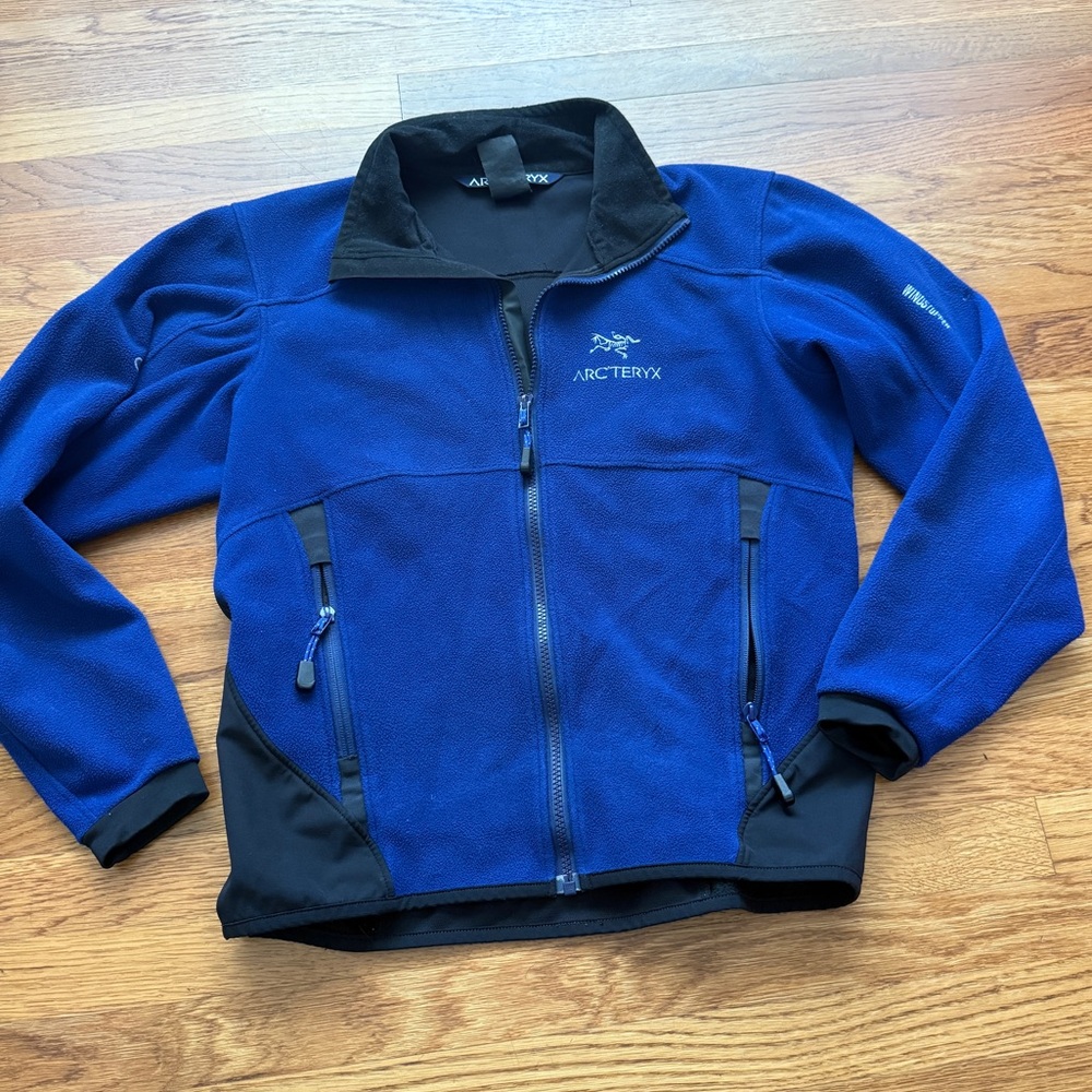 Arcteryx vintage wind stopper fleece blue jacket Small